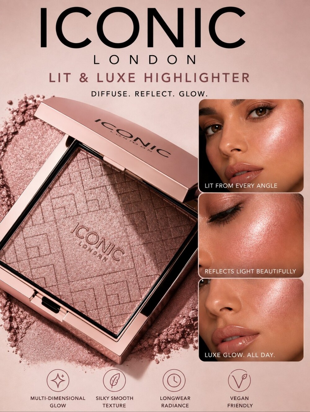 Iconic London So Cheeky Kissed By The Sun Blonzer- Blush Bronzer - Pink Bronze